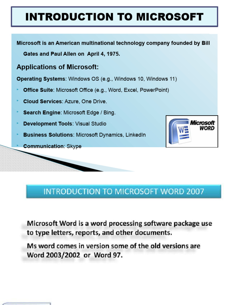 MS Word Presentation | PDF