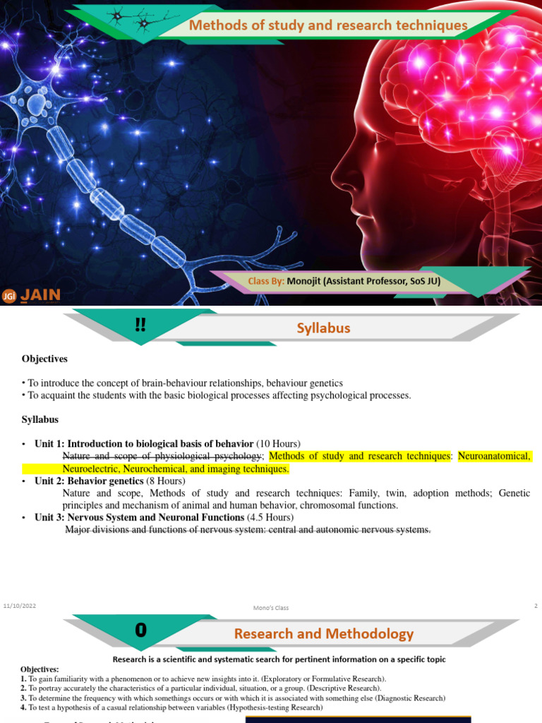 Biopsychology Research Methods | PDF | Ct Scan | Positron Emission ...