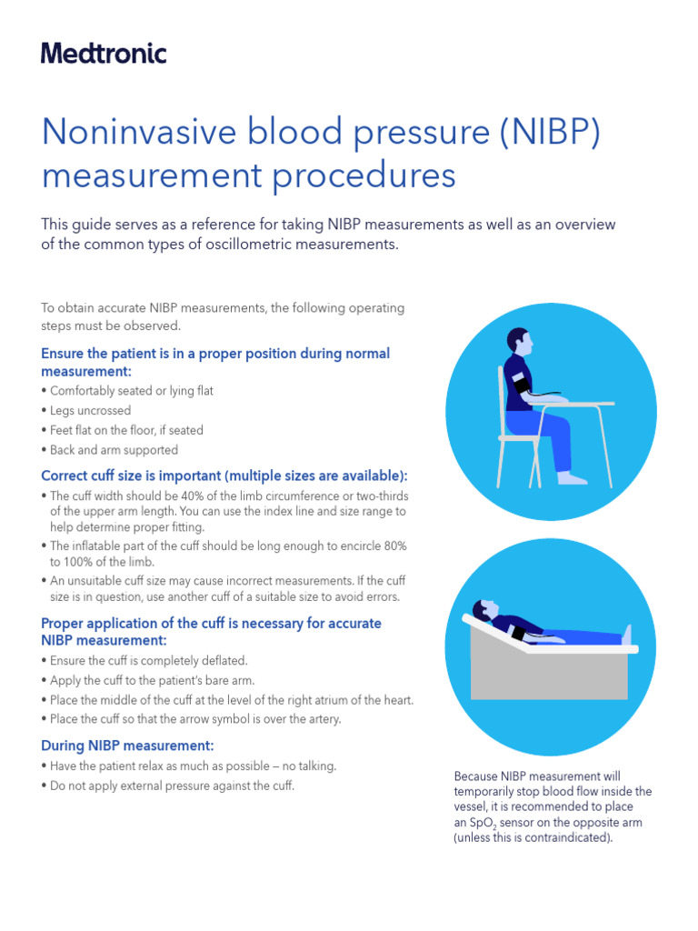 NIBP Measurement Guidelines and Techniques | PDF | Blood Pressure ...
