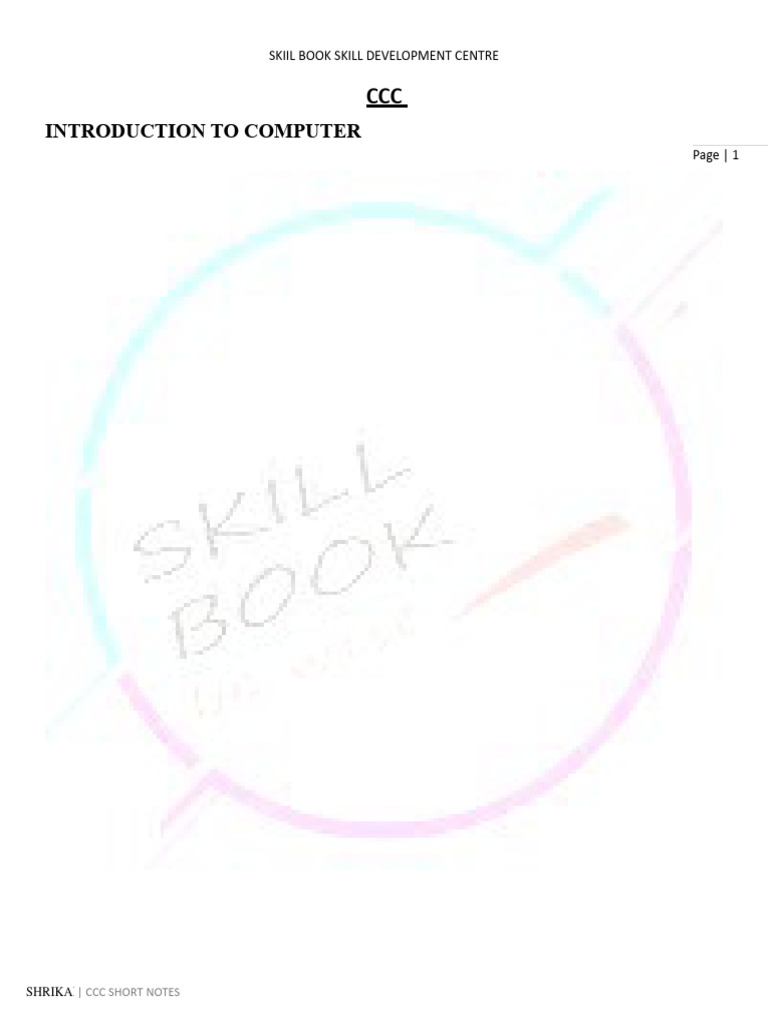 CCC Computer Short Notes Guide | PDF | Computer Network | Network Topology