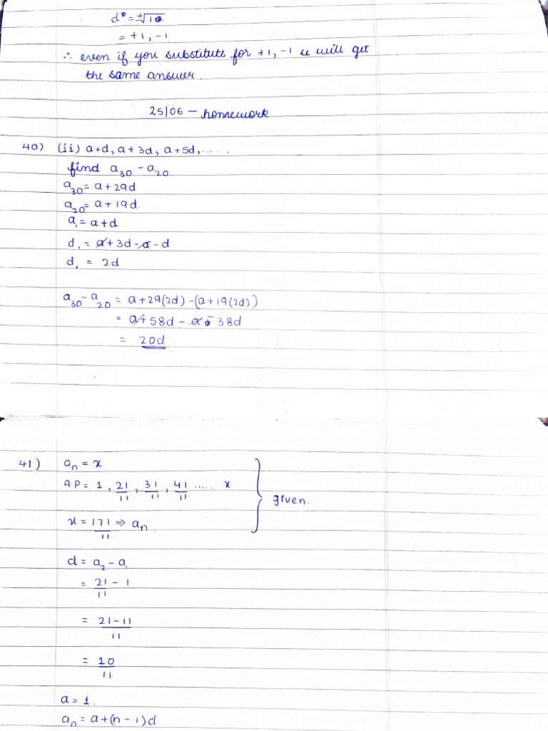 Arithmetic Progression Calculations | PDF