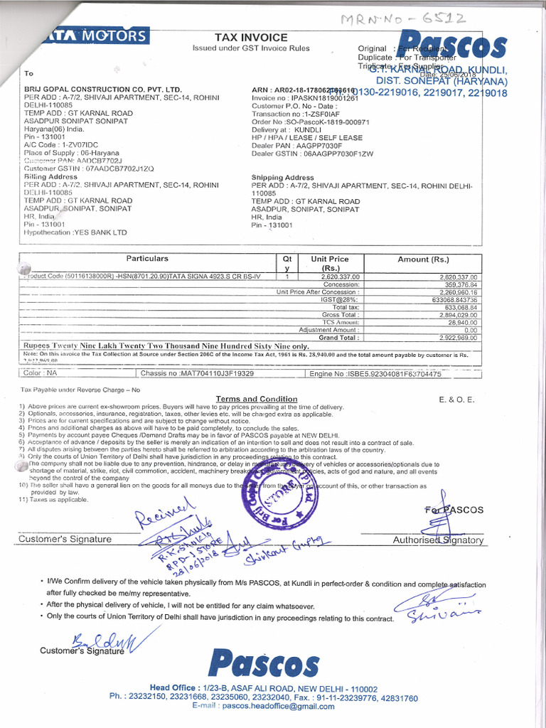 9815 Invoice | PDF