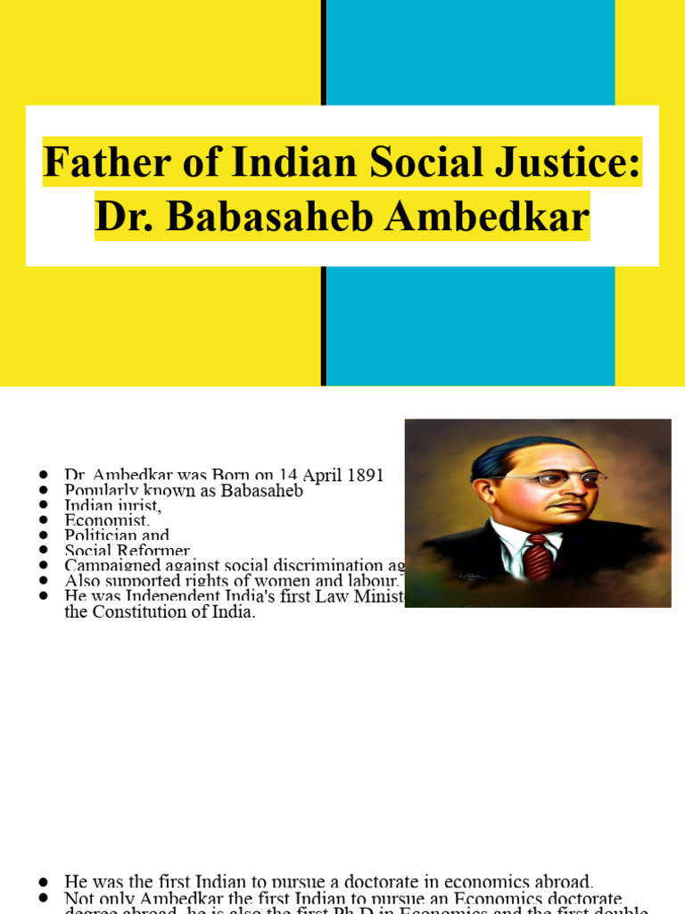 Dr. B.R. Ambedkar: Champion of Social Justice | PDF | Dalit | Caste