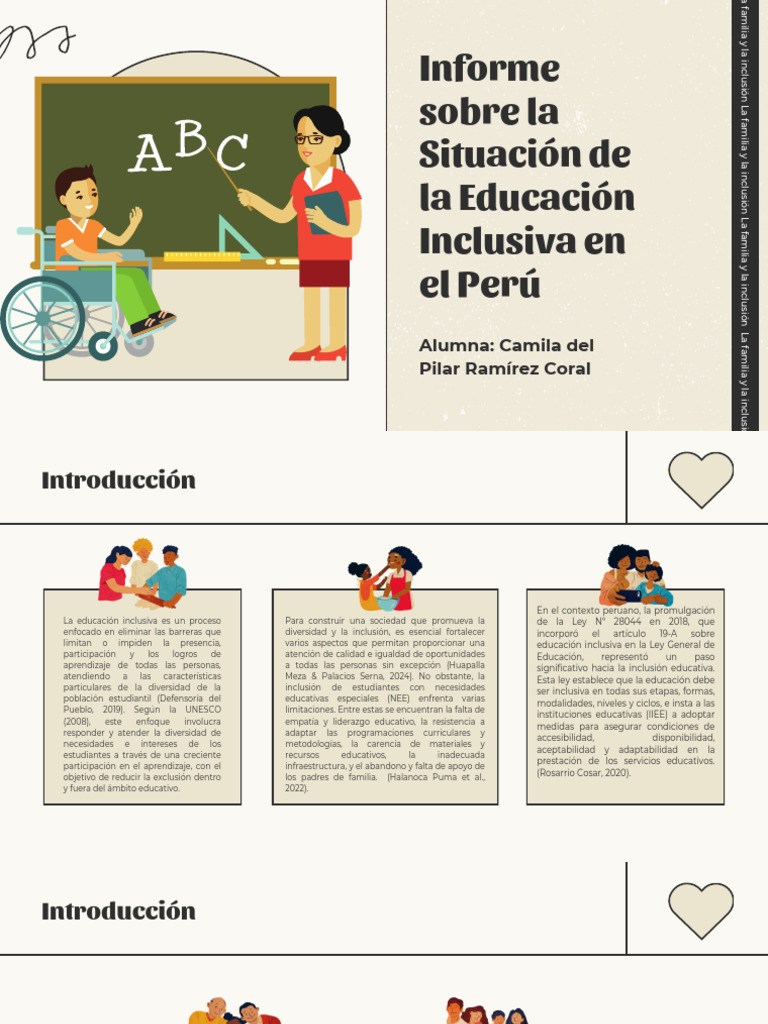 Estado de la Educación Inclusiva en Perú | PDF | Inclusión (Educación ...