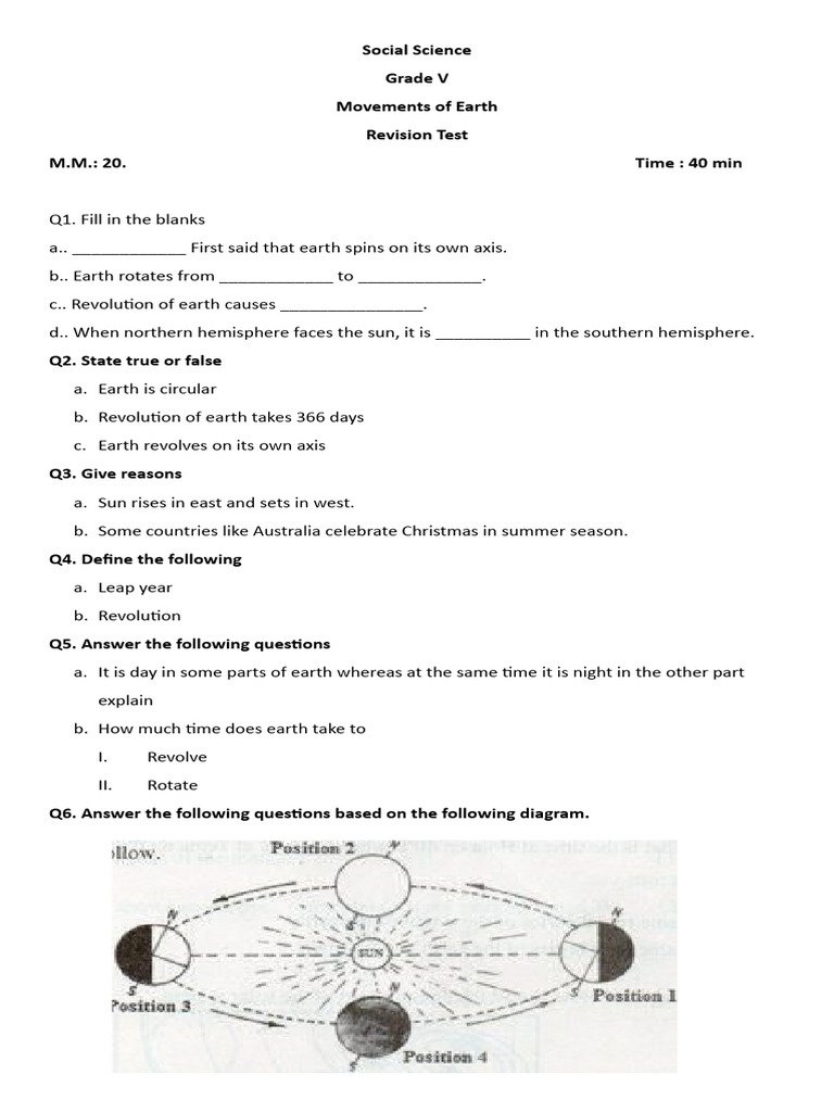 Geography Class 6 | PDF