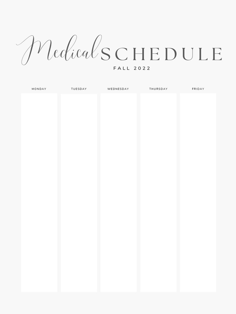 Medical: Schedule | PDF