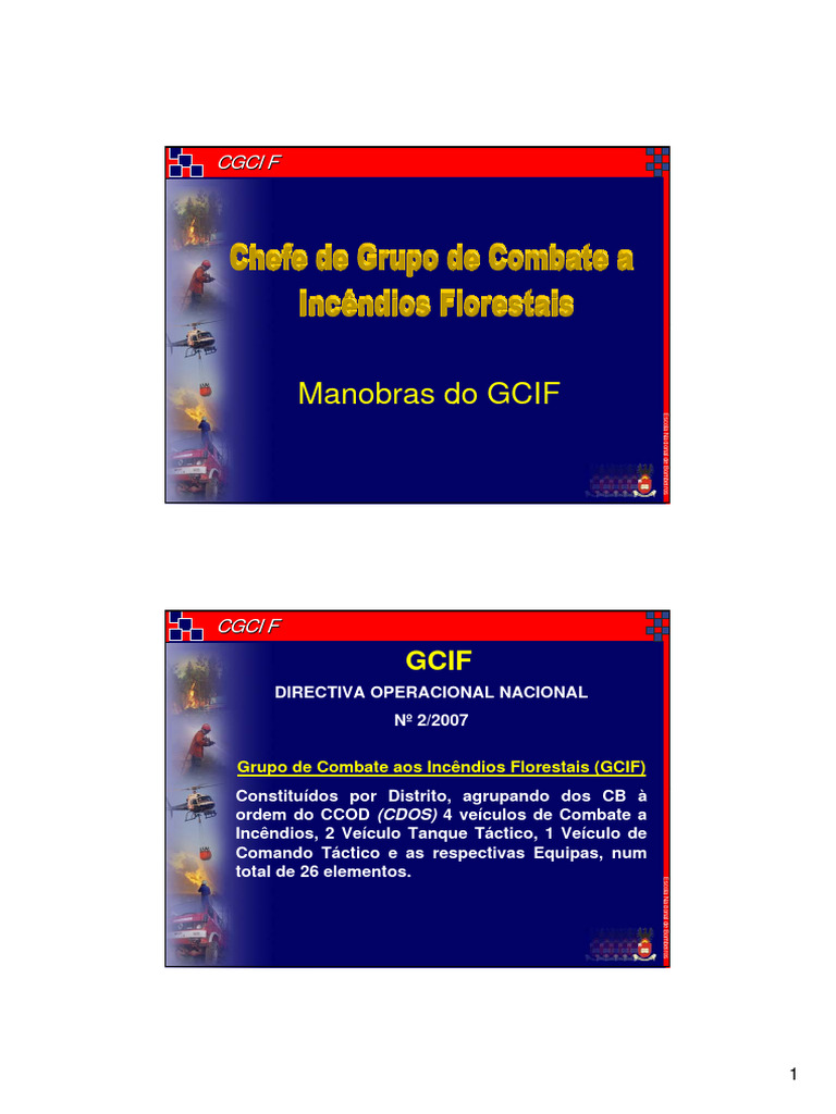 Manobras e Procedimentos do GCIF | PDF | Tráfego | Bombeiro