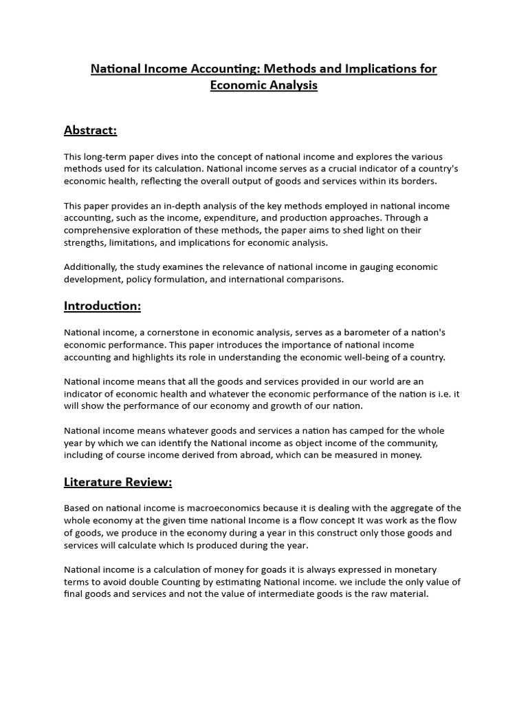National Income Accounting Methods Explained | PDF | Measures Of ...