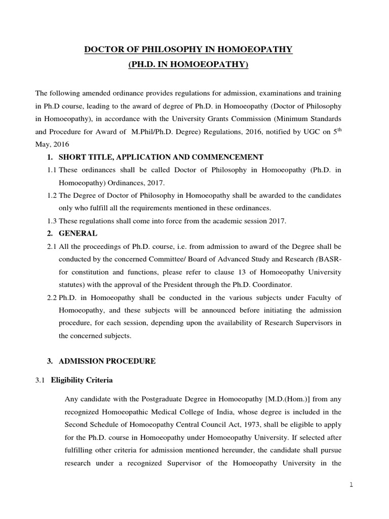 PHD ORDINANCES FINAL - Output | PDF | Thesis | Doctor Of Philosophy