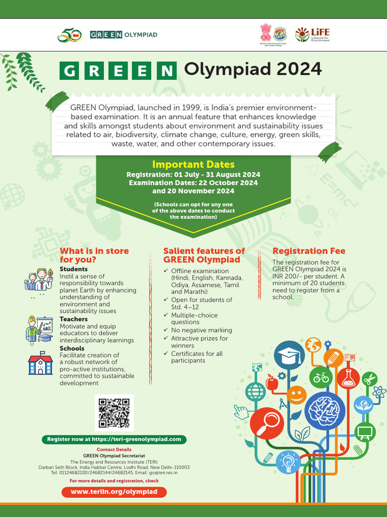 Final GREEN Olympiad Poster_2024 Download Free PDF Environmental