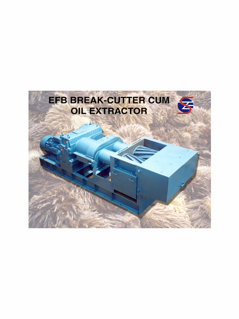EFB Break Cutter & Oil Extractor Specs | PDF | Bearing (Mechanical) | Gear