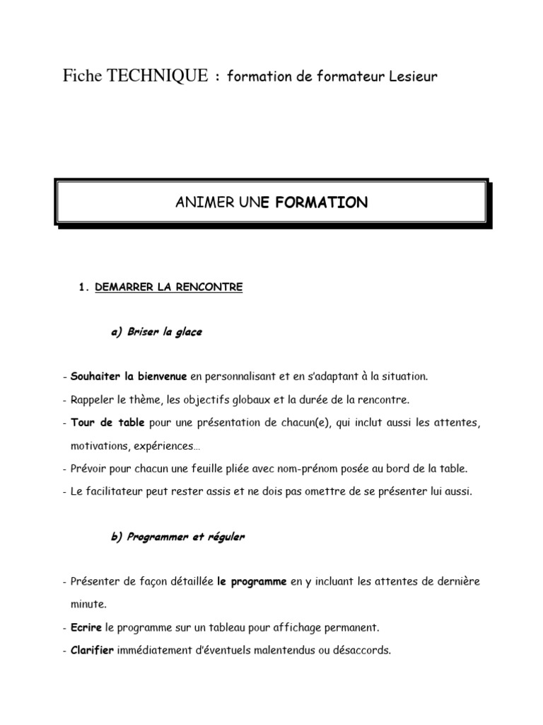 Formation de formateur : Guide pratique | PDF | Connaissance ...