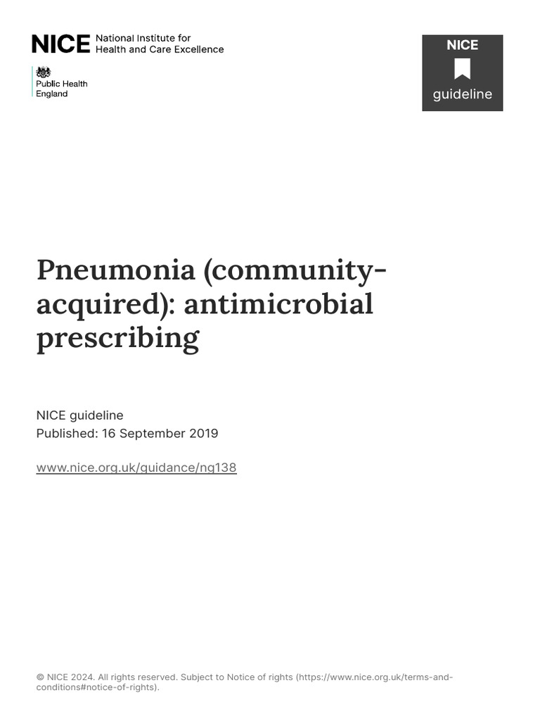 Community-Acquired Pneumonia Antibiotic Guidelines | PDF | Pneumonia ...