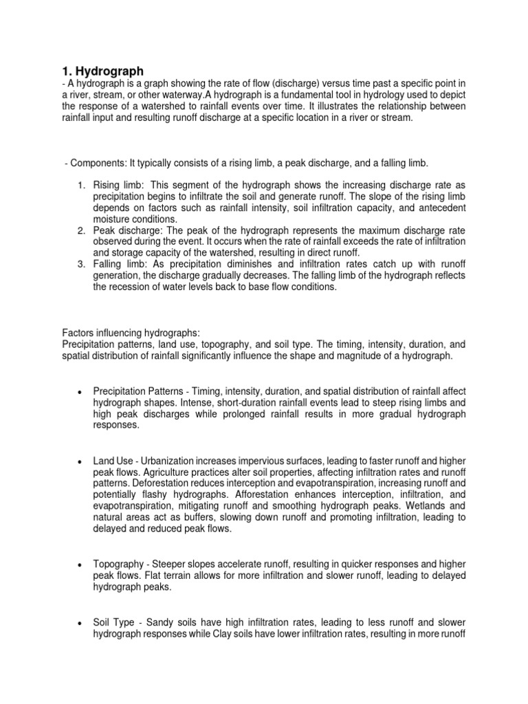 Understanding Hydrographs and Their Components | PDF | Hydrology ...