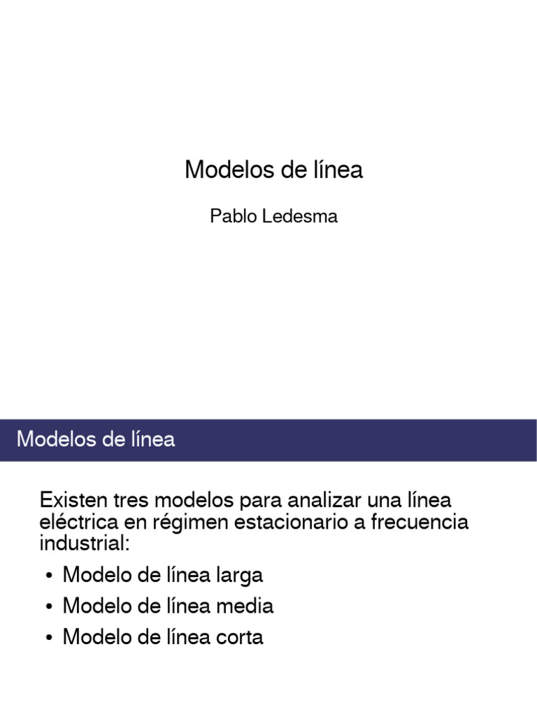 Análisis de Modelos de Línea Eléctrica | PDF | Ingenieria Eléctrica ...