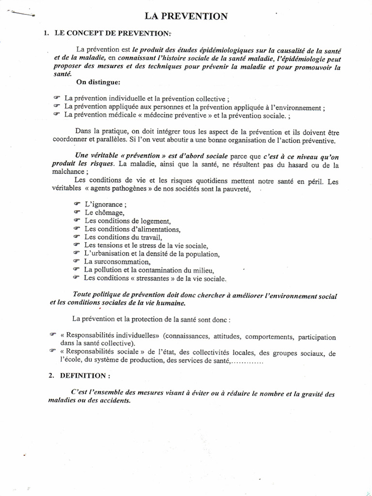 Prévention des maladies et santé publique | PDF | Sciences de la santé ...