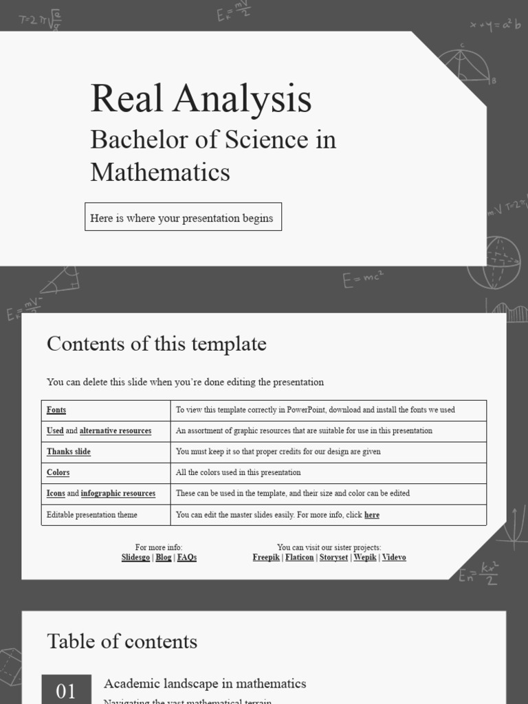 Real Analysis - Bachelor of Science in Mathematics by Slidesgo | PDF ...