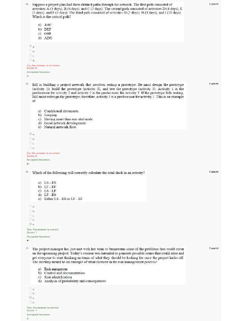 Assignment 4 NPTEL Project Management | PDF