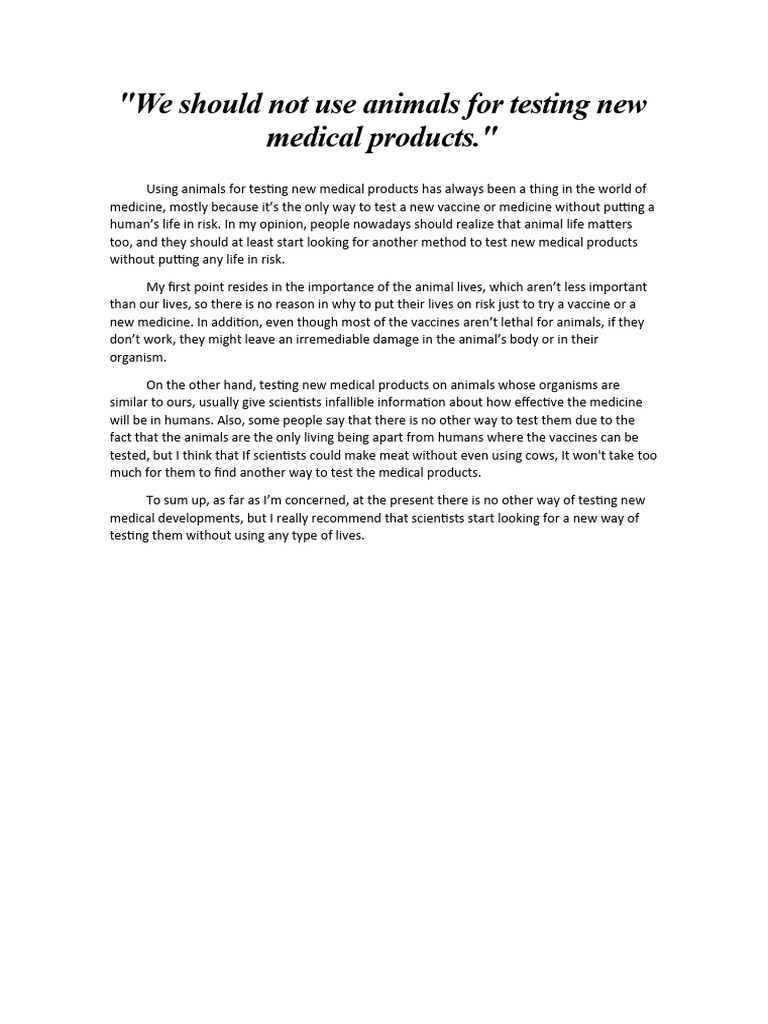 Alternatives to Animal Testing | PDF | Wellness | Science & Mathematics