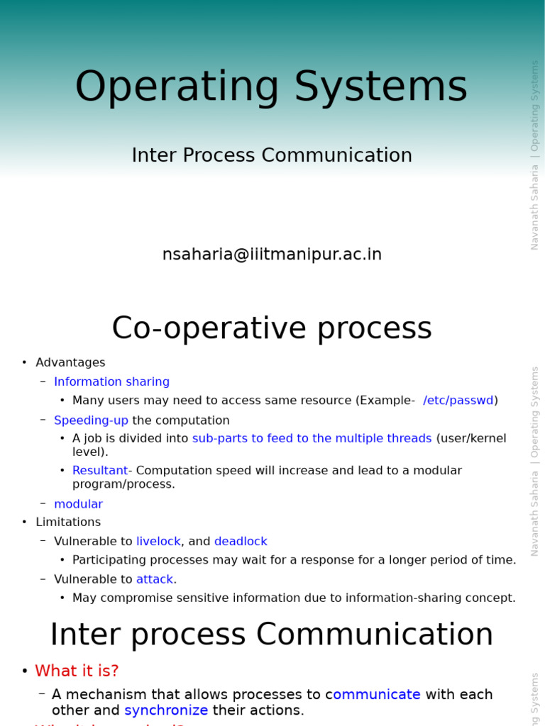 c2 3 Inter Process Communication | PDF | Process (Computing ...