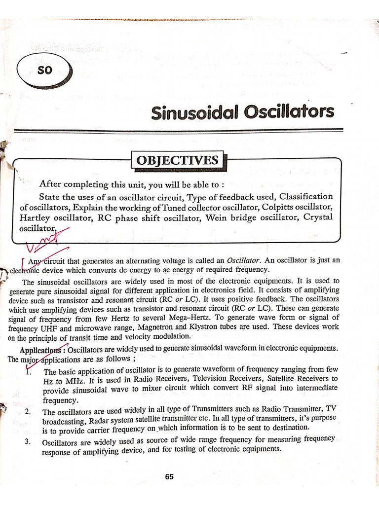 AE Sinusoidal Oscillator Notes | PDF
