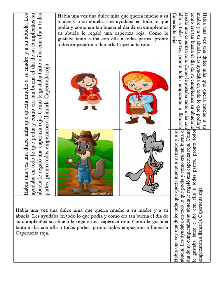 La historia de Caperucita Roja | PDF | Caperucita Roja
