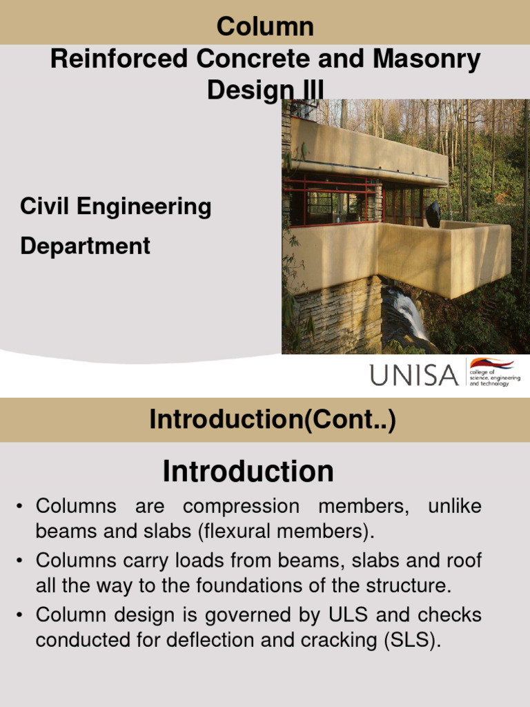 Column Design in Reinforced Concrete | PDF | Beam (Structure) | Buckling