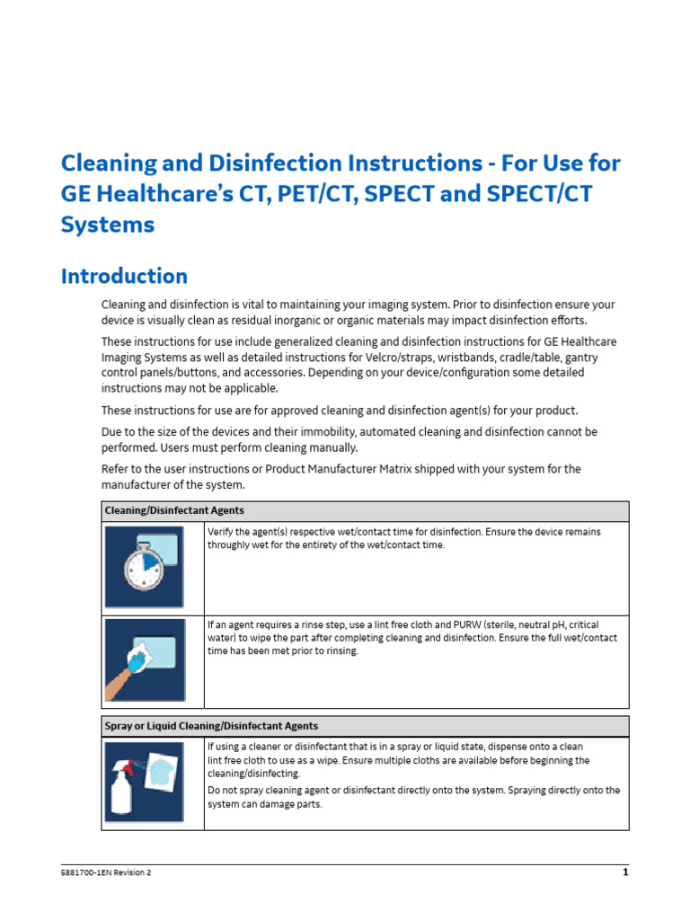 Cleaning and Disinfection - UM - 5881700-1EN - 2 | PDF | Disinfectant