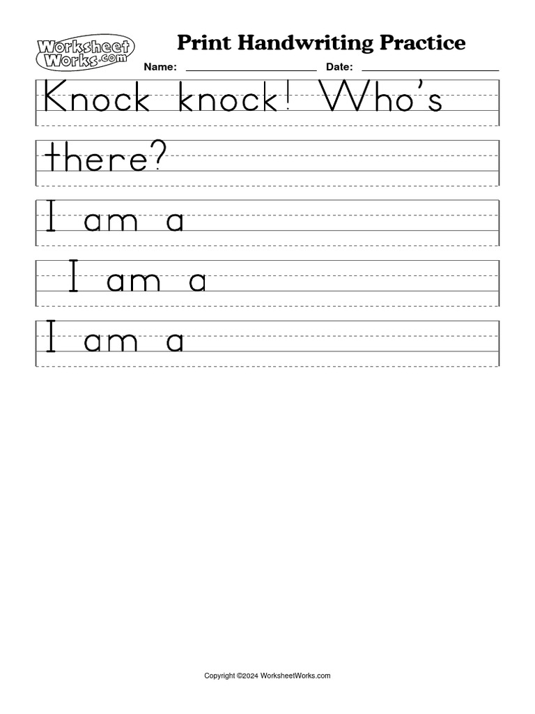 WorksheetWorks Print Handwriting Practice 2 | PDF