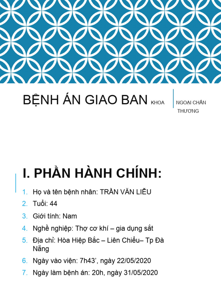 bệnh án gãy thân cẳng chân P | PDF