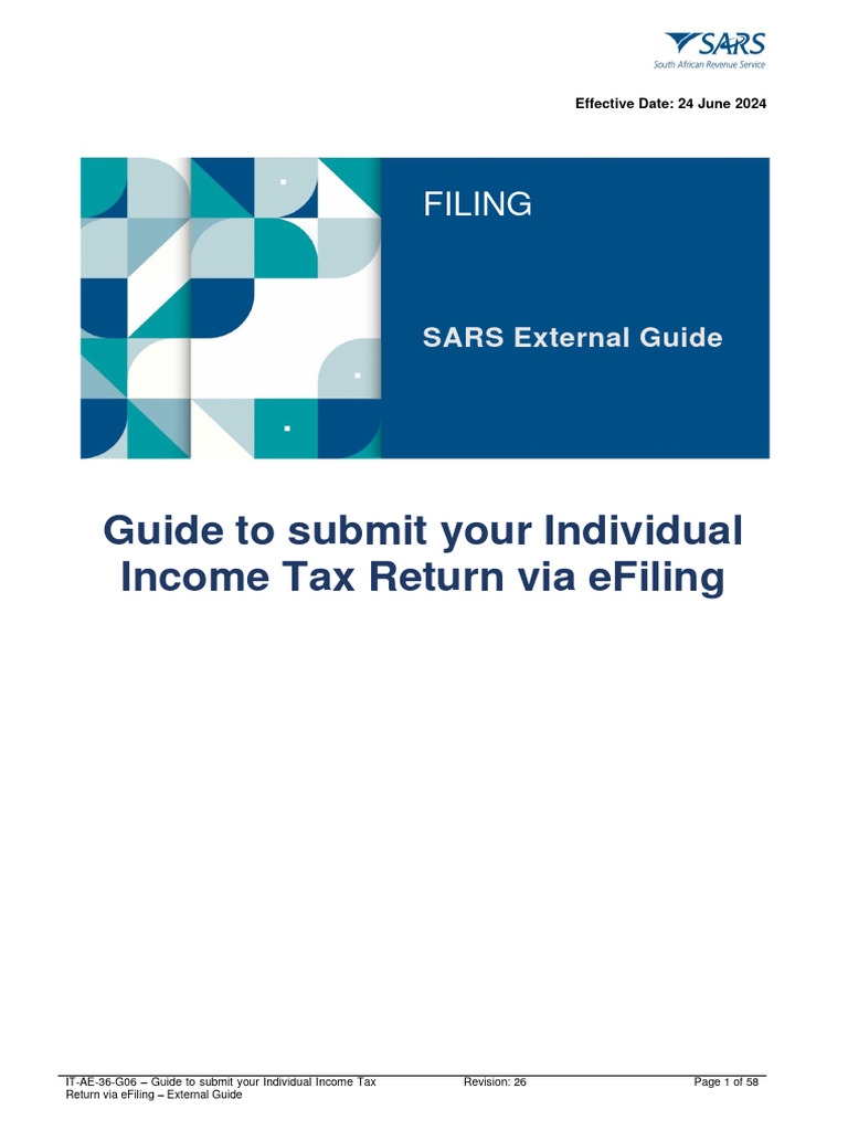 eFiling Guide for Individual Tax Returns | PDF | Taxes