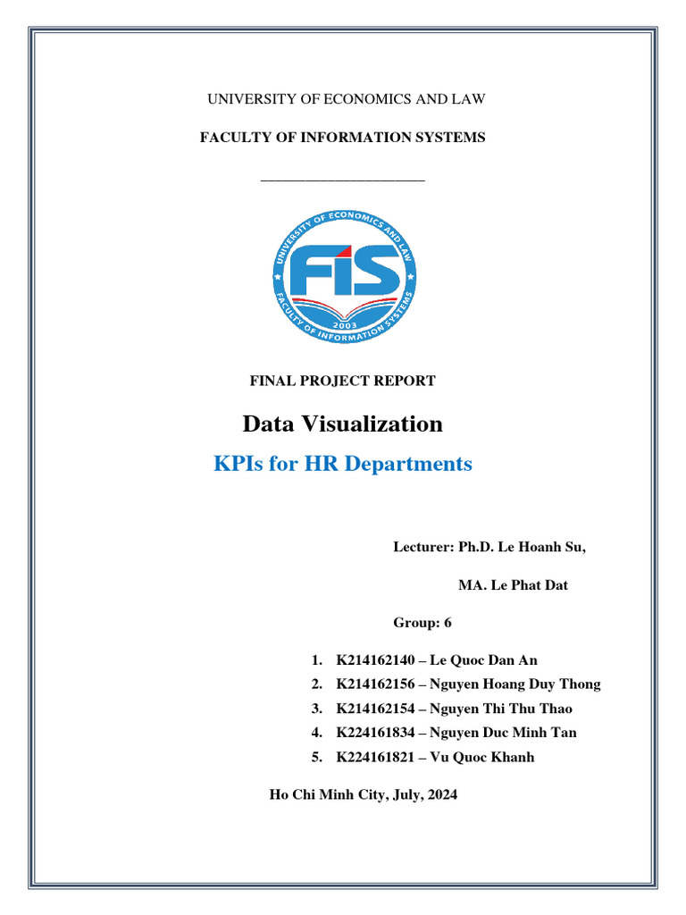 HR KPI Data Visualization Project Report | PDF | Performance Indicator ...