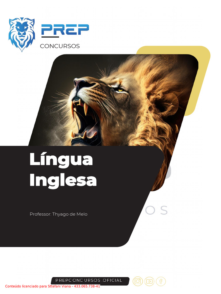 Aula01 Ingls | PDF | Idiomas | Estudos de Línguas Estrangeiras