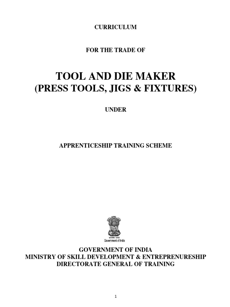 Tool and Die Maker Apprenticeship Curriculum | PDF | Apprenticeship ...