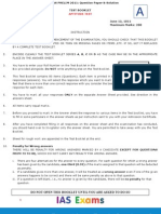 IAS PRELIM 2011: CSAT Paper II Question Paper & Solution