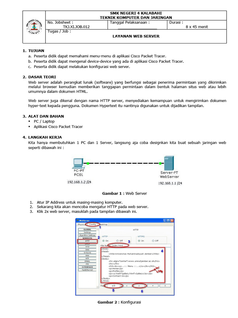 JS5. Layanan Web Server | PDF