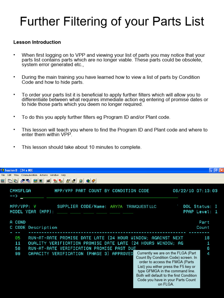 Optimize Parts List with Filters | PDF | Computing | Software