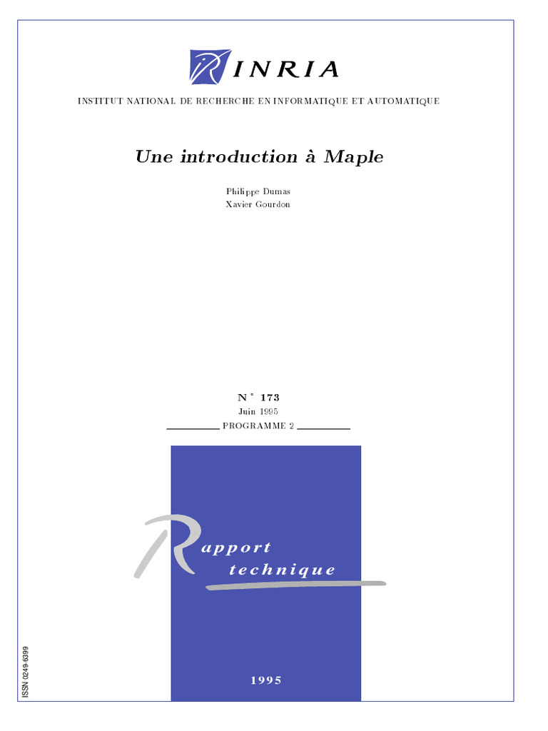 Introduction au logiciel Maple | PDF | Structure de contrôle | Matrice ...