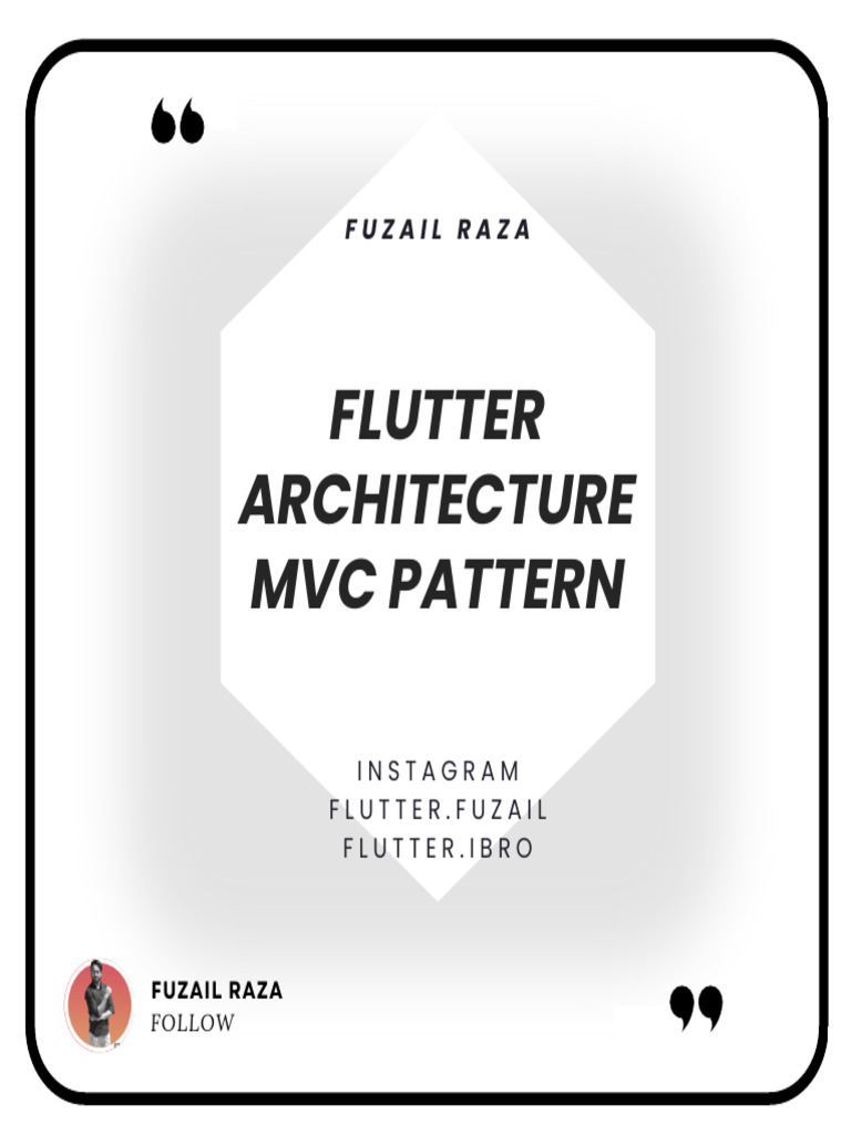 Flutter architecture mvc pattern fuzail raza pdf model view