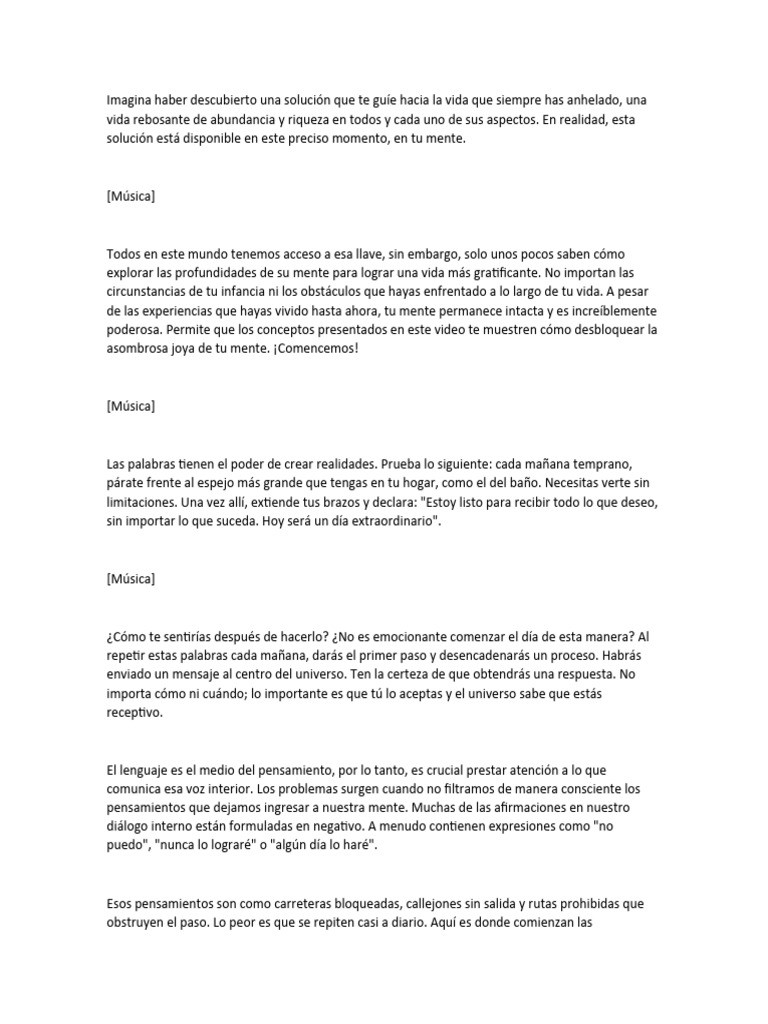 Desbloquea tu mente para la abundancia | PDF | Mente | Ignorancia