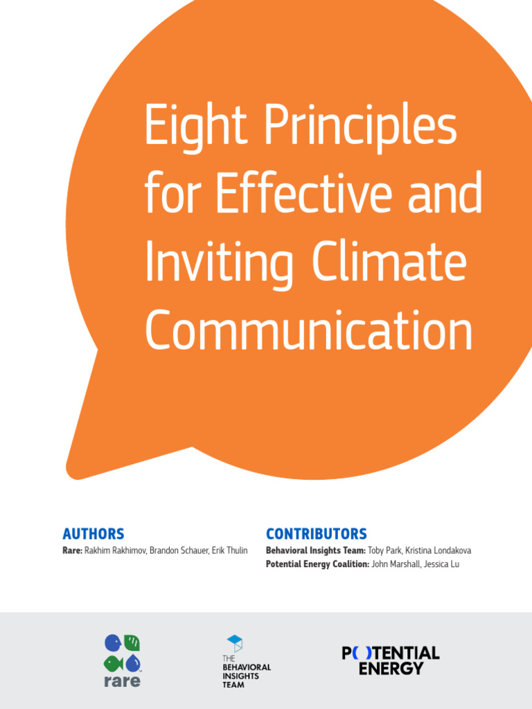 8 Principles For Climate Communications 1682577366 | PDF | Climate ...