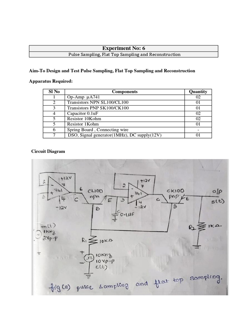 Communication Lab Experiment 6 | PDF | Sampling (Signal Processing ...