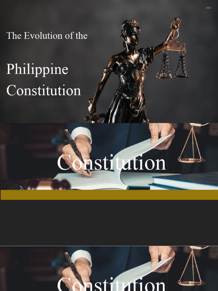 Philippine Constitution Evolution Overview | PDF | President Of The ...