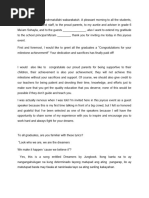 Inspiring Graduation Speech for Students | PDF | Self-Improvement