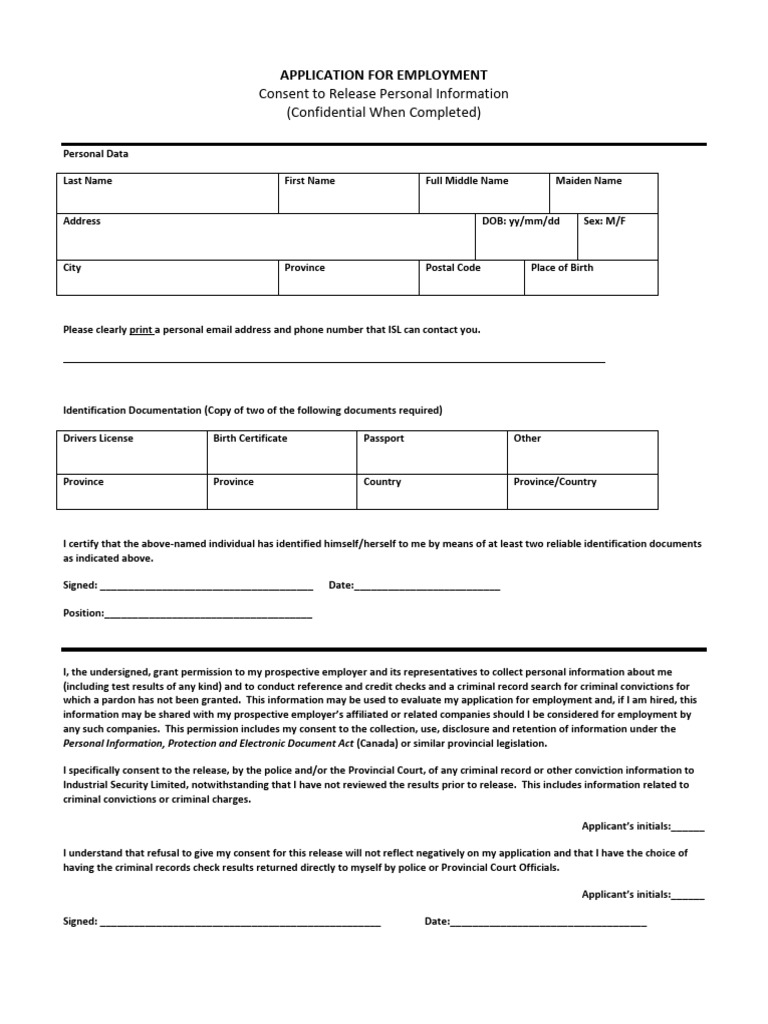 BGC Consent Form Explained | PDF | Criminal Record | Identity Document