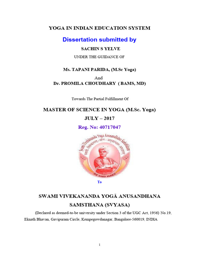 Yoga in Indian Education System - Final | PDF | Vedas | Yoga