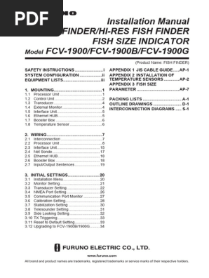 FCV-1900 Installation Manual | PDF | Electrical Connector | Hdmi
