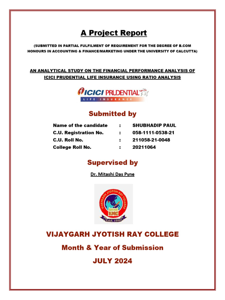 An Analytical Study On The Financial Performance Analysis of Icici ...