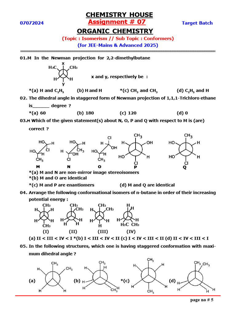 Isomerism and Conformers in Organic Chemistry | PDF | Isomer ...