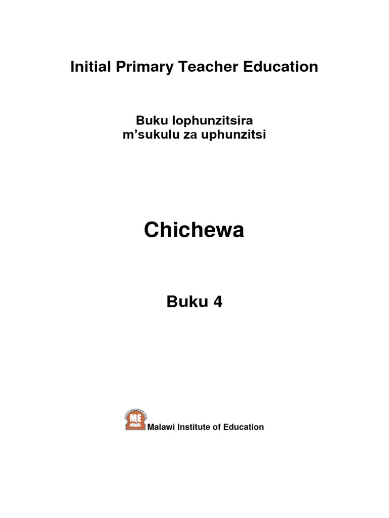 Chichewa Teacher Education Book 4 | PDF | Bantu | Languages Of Africa